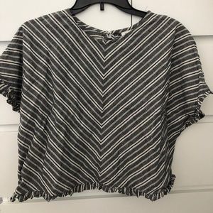 Target cropped striped shirt
